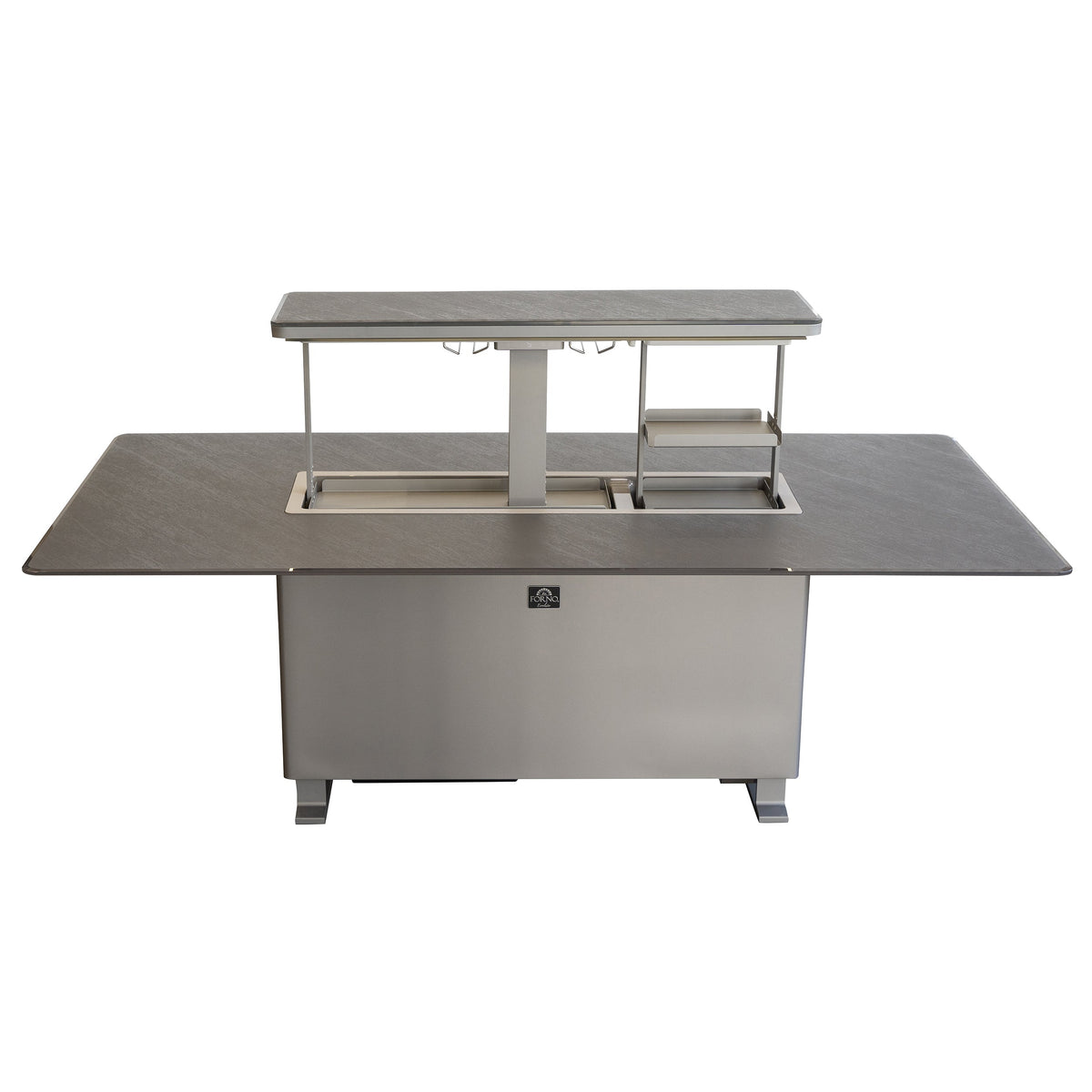 Forno Sandstone Smart Dining & Bar Table FDTFR7044-86 – Black – Smart Lift Tables FDTFR7044 86BLK Front Top Open 2 2026 03 03