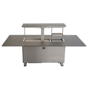 Forno Sandstone Smart Dining & Bar Table FDTFR7044-86 – Black – Smart Lift Tables FDTFR7044 86BLK Front Top Open 2 2026 03 03