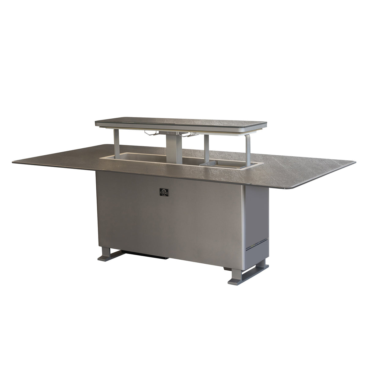Forno Sandstone Smart Dining & Bar Table FDTFR7044-86 – Black – Smart Lift Tables FDTFR7044 86BLK Right Angle Open 1 2026 03 03