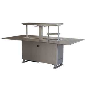 Forno Sandstone Smart Dining & Bar Table FDTFR7044-86 – Black – Smart Lift Tables FDTFR7044 86BLK Right Angle Open 2 2026 03 03