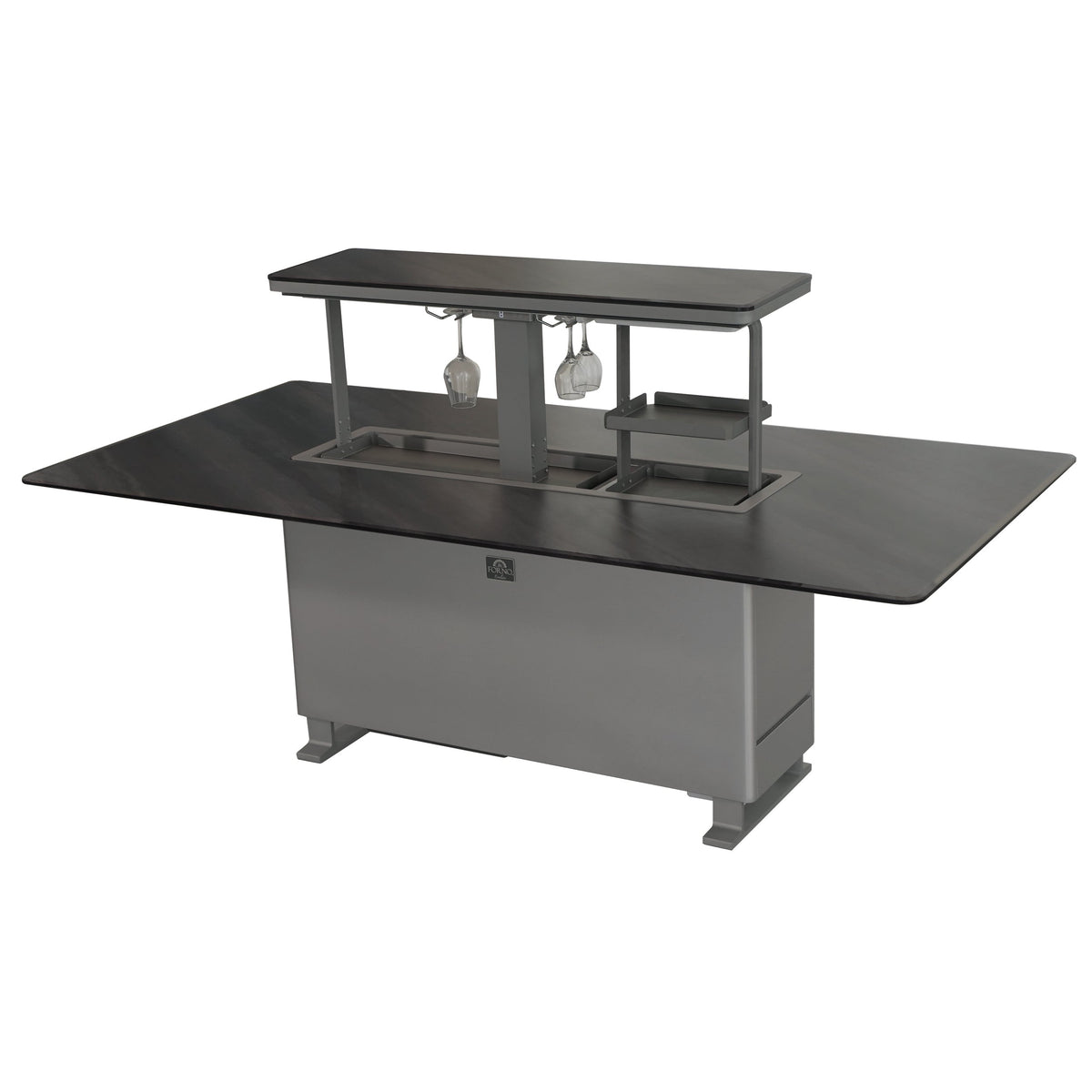 Forno Smart Dining Table FDTFR7044-86 – Gray – Smart Lift Tables FDTFR7044 86GRY Right Angle Open 2 2026 05 25