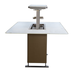 Forno Sandstone Smart Dining & Bar Table FDTFR7044-86 – White – Smart Lift Tables FDTFR7044 86WHT Left Side Opened 2 2026 03 02