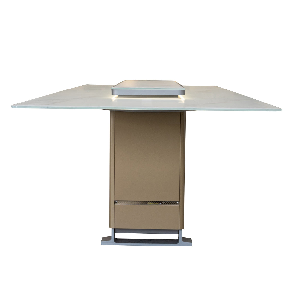 Forno Sandstone Smart Dining & Bar Table FDTFR7044-86 – White – Smart Lift Tables FDTFR7044 86WHT Right Side Lights On 2026 03 02