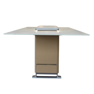 Forno Sandstone Smart Dining & Bar Table FDTFR7044-86 – White – Smart Lift Tables FDTFR7044 86WHT Right Side Lights On 2026 03 02