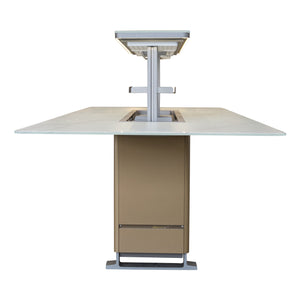 Forno Sandstone Smart Dining & Bar Table FDTFR7044-86 – White – Smart Lift Tables FDTFR7044 86WHT Right Side Opened 2026 03 02