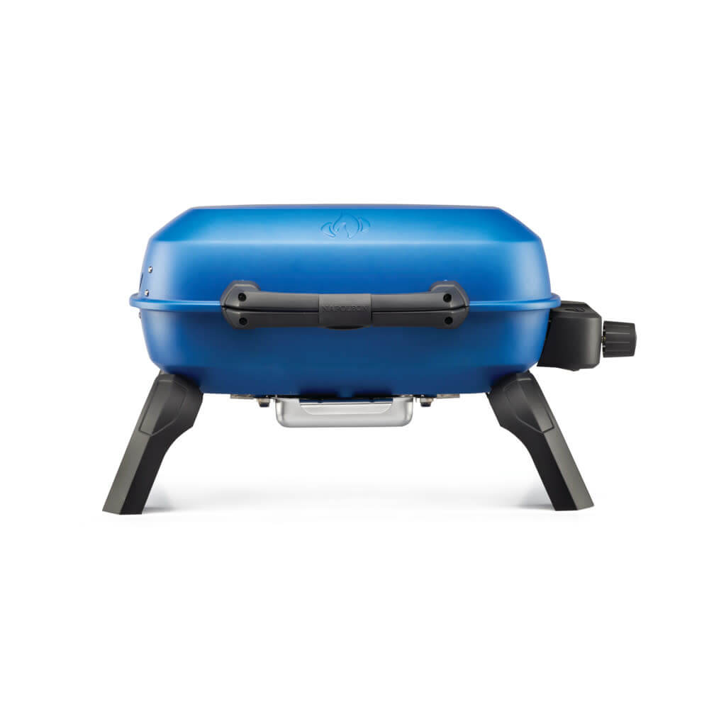 Napoleon TravelQ 240 Portable Propane Grill - Blue - Napoleon portable outdoor grill product and lifestyle image