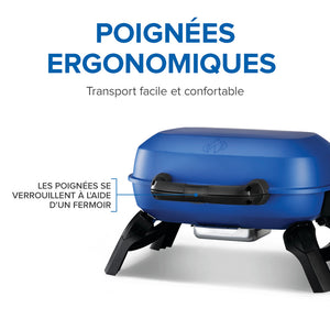 Napoleon TravelQ 240 Portable Propane Grill - Blue - Napoleon portable outdoor grill product and lifestyle image