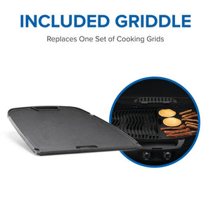 Napoleon TravelQ 285 Portable Propane Grill with Griddle - Red - Napoleon portable outdoor grill product and lifestyle image