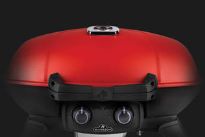 Napoleon TravelQ 285X Propane Grill with Cart & Griddle - Red - Napoleon portable outdoor grill product and lifestyle image