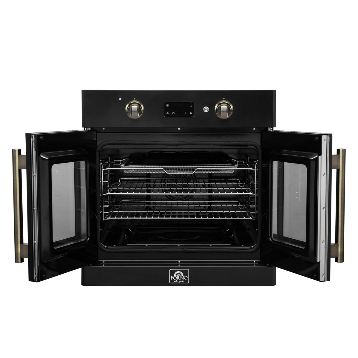Forno Kitchen Appliance Package FBDL-025-03CAUS – Stainless Steel – Wall Oven FBOEL1333 30BLK V1 2 Front Door Open 2025 02 14