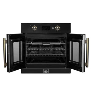 Forno Kitchen Appliance Package FBDL-025-03CAUS – Stainless Steel – Wall Oven FBOEL1333 30BLK V1 2 Front Door Open 2025 02 14