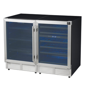Forno Gemello 48-Inch Wine & Beverage Cooler FWCDR6699-48 – Stainless Steel – Wine Brevage Cooler FWCDR6699 48S Right Angle 2025 09 19