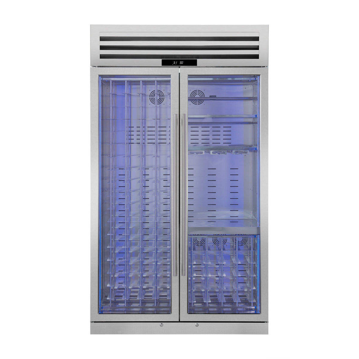 Forno Abruzzo 48-Inch Wine & Beverage Cooler FWCDR6680-48 – Stainless Steel – Wine Cooler FWCDR6680 48S Front 2026 05 20