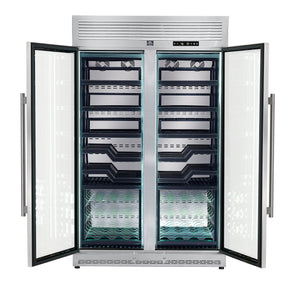 Forno Abruzzo 48-Inch Wine & Beverage Cooler FWCDR6610-48 – Stainless Steel – Wine Cooler FWCDR6610 48S V1 3 Front Door Open 30 04 2025