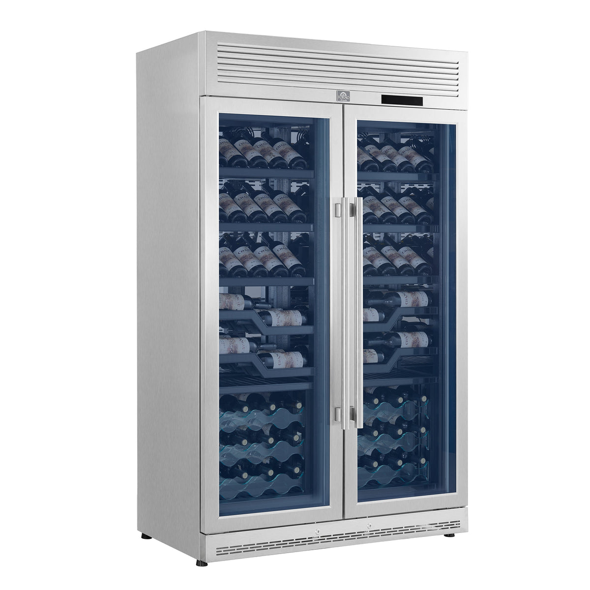 Forno Abruzzo 48-Inch Wine & Beverage Cooler FWCDR6610-48 – Stainless Steel – Wine Cooler FWCDR6610 48S V1 4 Left Angle 30 04 2025