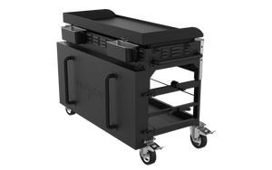 Blackstone 48-Inch Catering Griddle — rear view of cart and cover