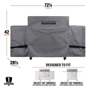 Blackstone Select Cover for 36-Inch Griddle — cover dimensions and compatible griddles