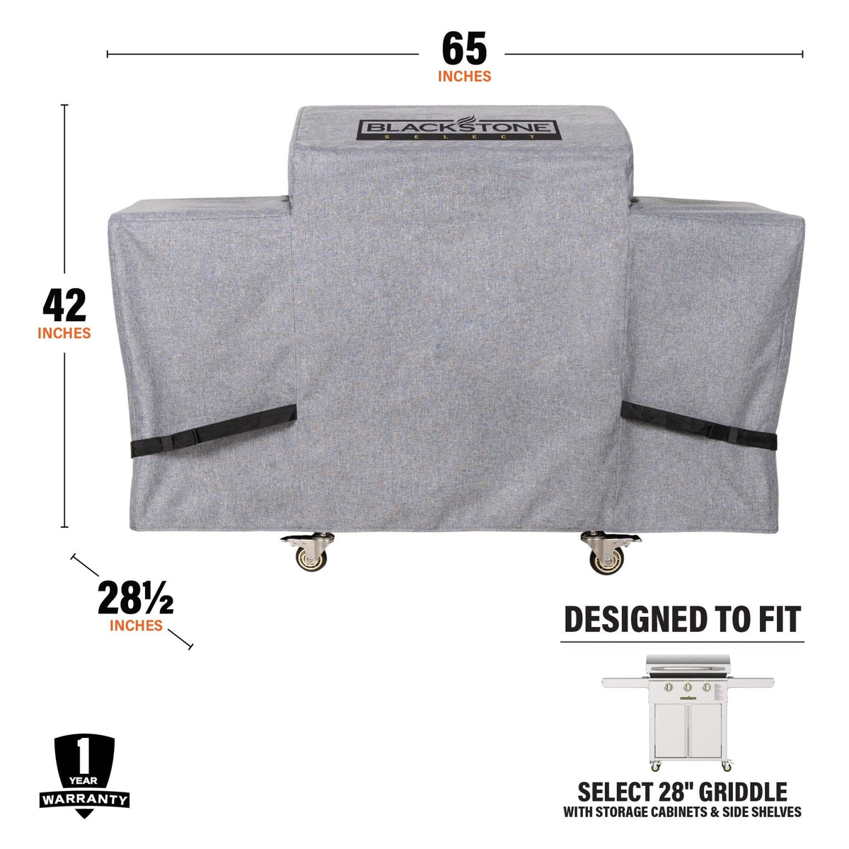 Blackstone Select Cover for 28-Inch XL Griddle — cover dimensions and compatible griddle