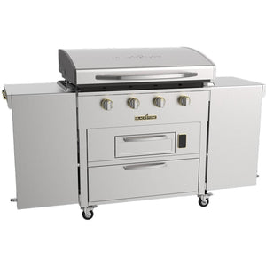 Blackstone Select 36-Inch Griddle with Air Fryer Combo — front view with tables folded