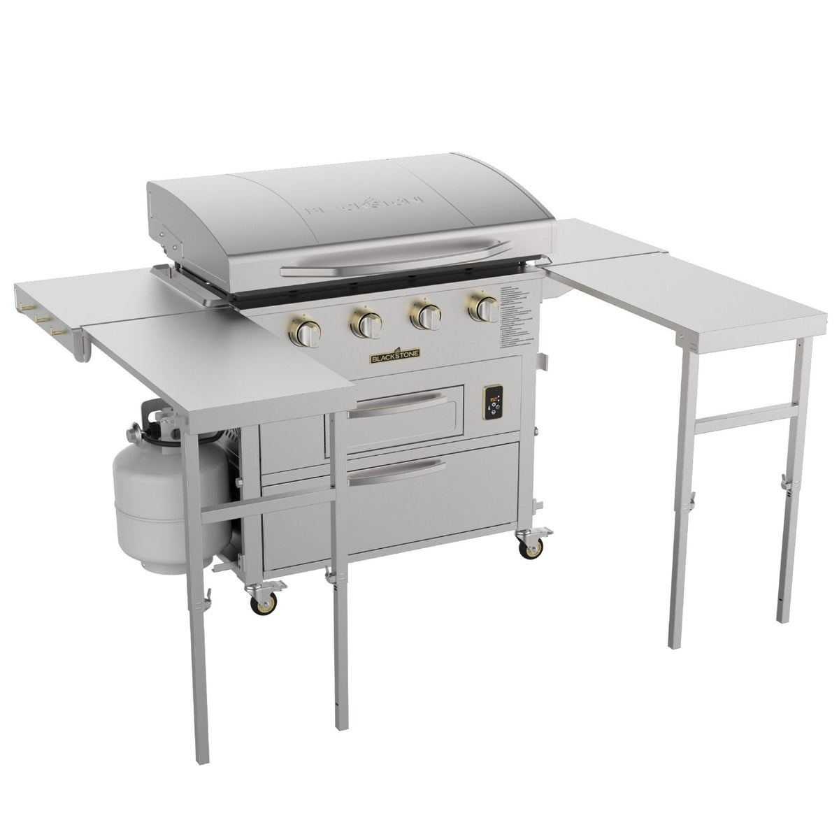 Blackstone Select 36-Inch Griddle with Air Fryer Combo — front view with extending tables
