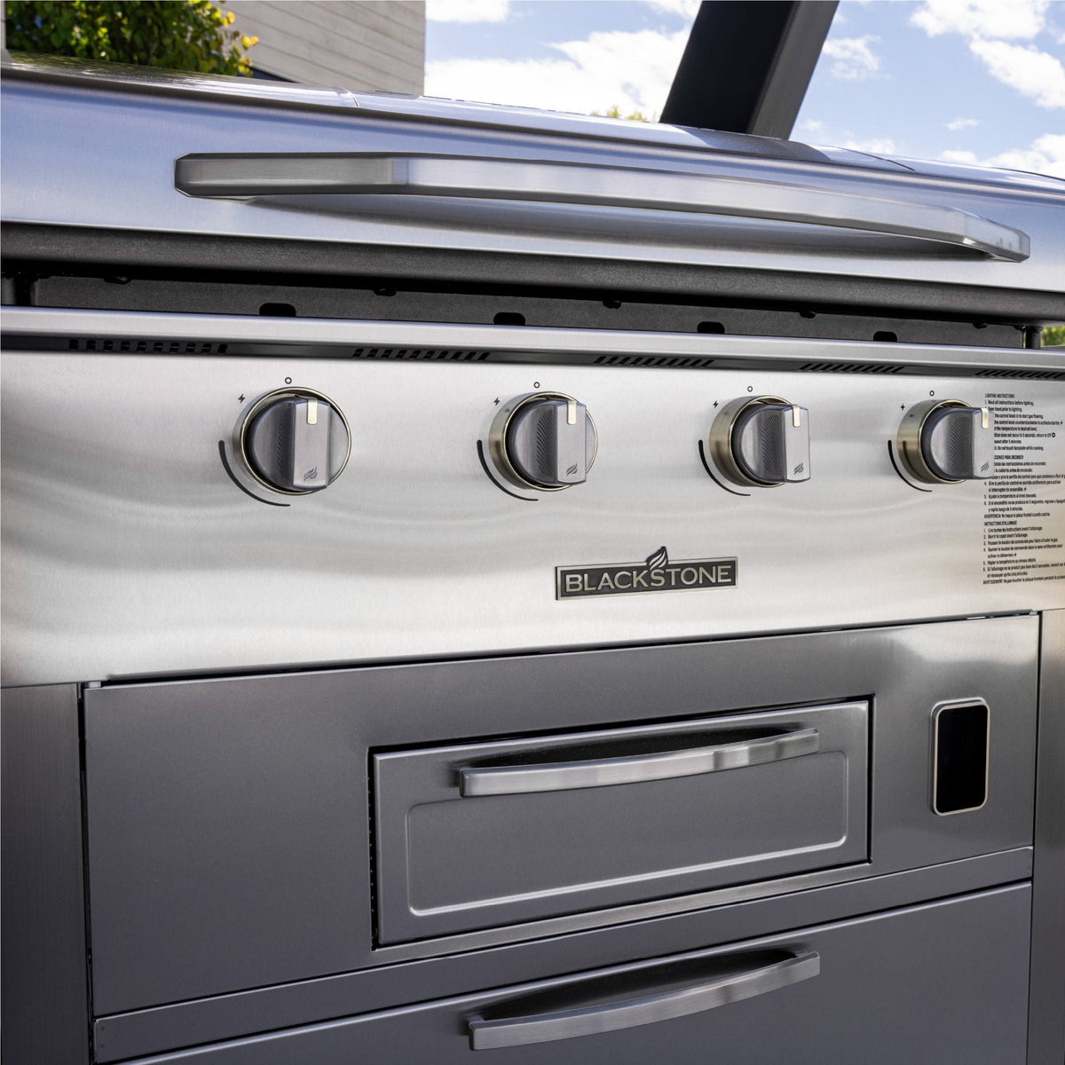 Blackstone Select 36-Inch Griddle with Air Fryer Combo — stainless steel cabinet and air fryer drawer