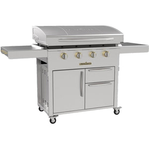 Blackstone Select 36-Inch Griddle with Cabinets — front view with hood closed