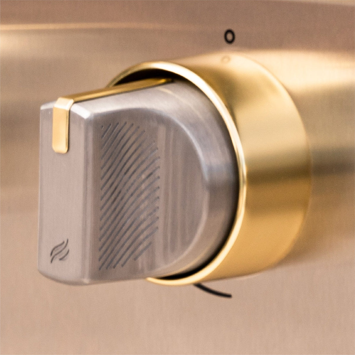 Blackstone Select 36-Inch Griddle with Cabinets — brass-accent control knob
