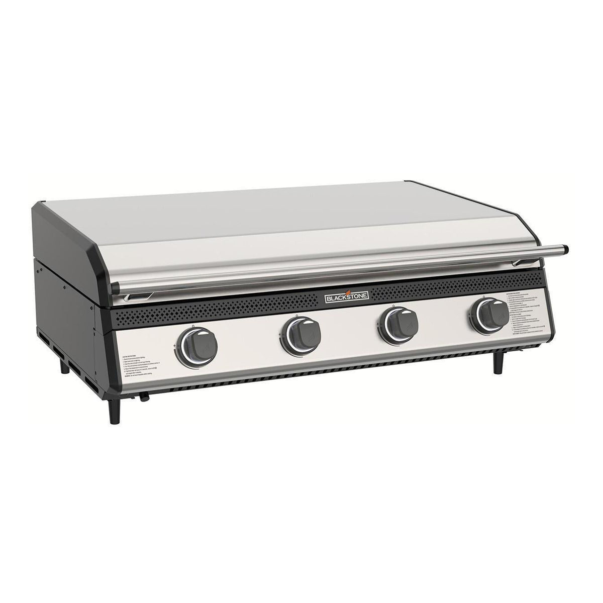 Blackstone 36-Inch Built-In Griddle — front view with hood closed