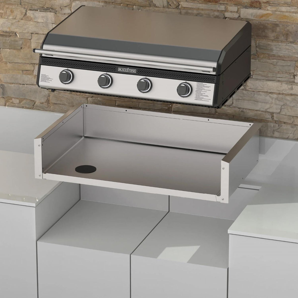 Blackstone 36-Inch Drop-In Griddle Insulating Jacket and Trim Kit — jacket position below griddle sold separately