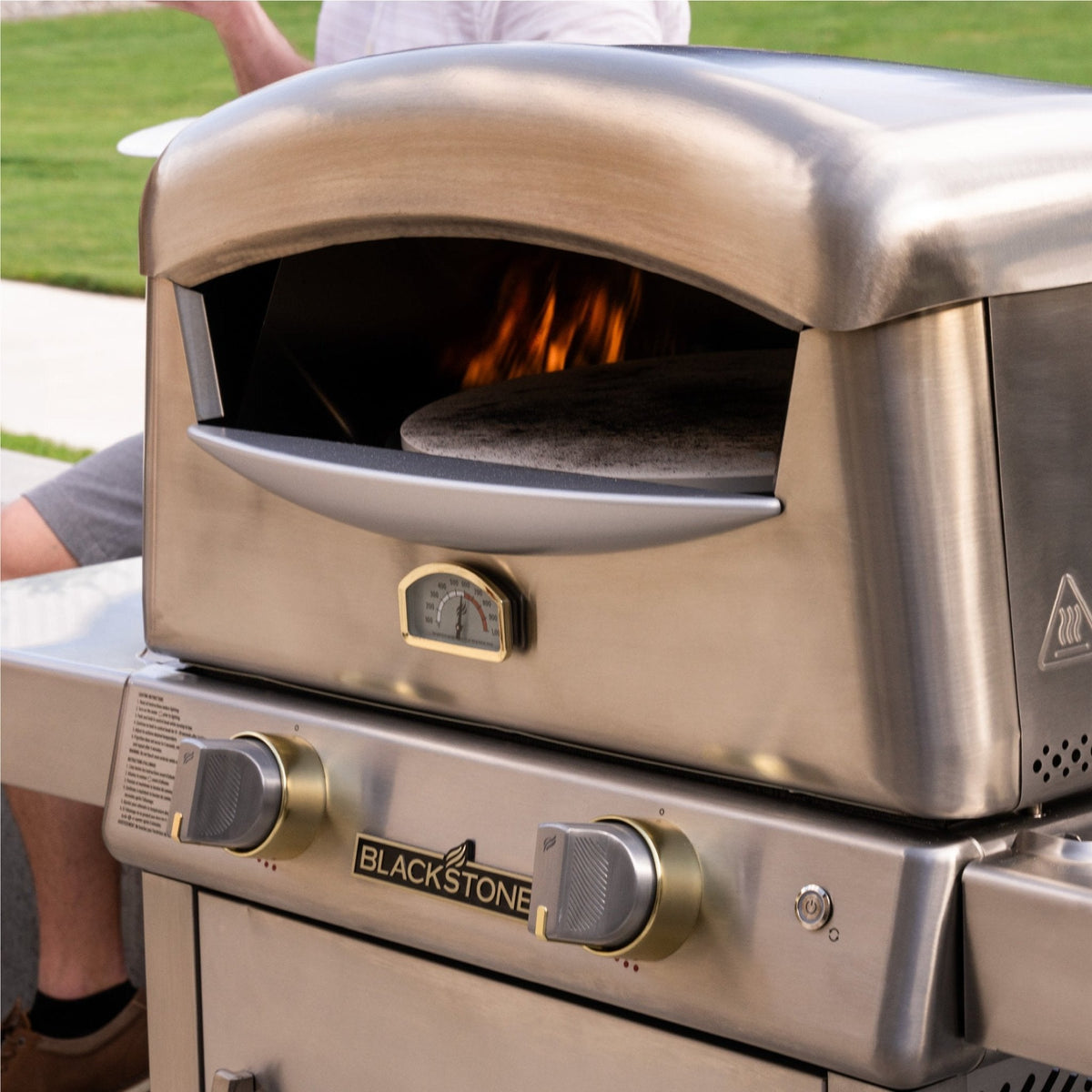 Blackstone Select Pizza Oven with Mobile Cart — oven opening and controls