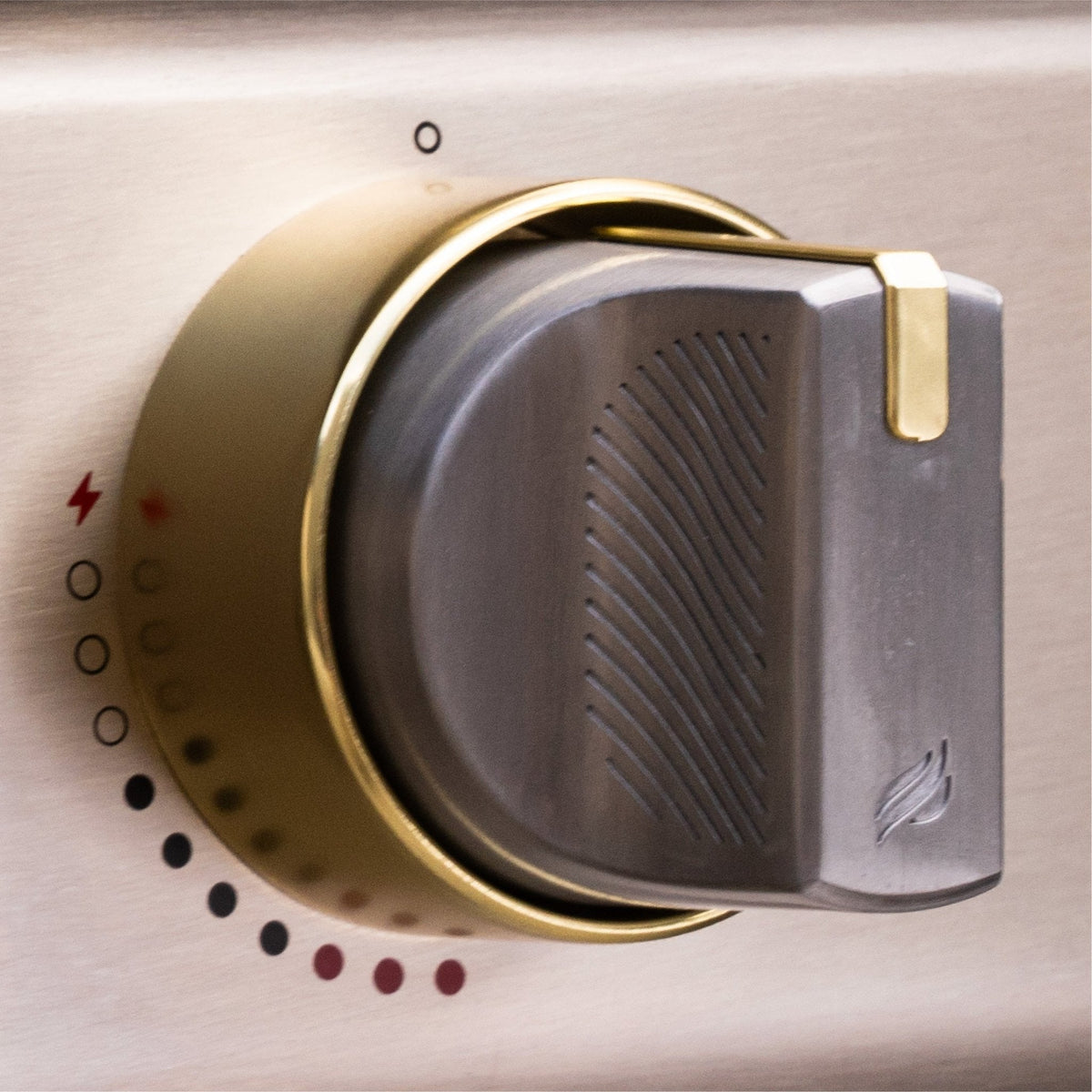 Blackstone Select Pizza Oven with Mobile Cart — brass-accent control knob