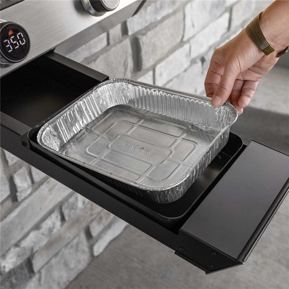 Blackstone 30-Inch Electric Drop-In Griddle — removable grease liner in the drawer