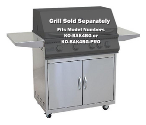 Kokomo Stainless Steel Grill Cart for 3-, 4- or 5-Burner Grills
