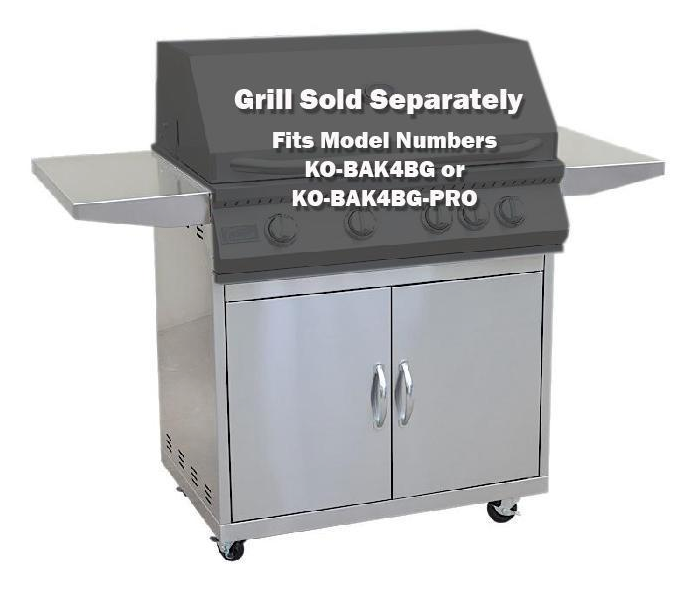 Kokomo Stainless Steel Grill Cart for 3-, 4- or 5-Burner Grills
