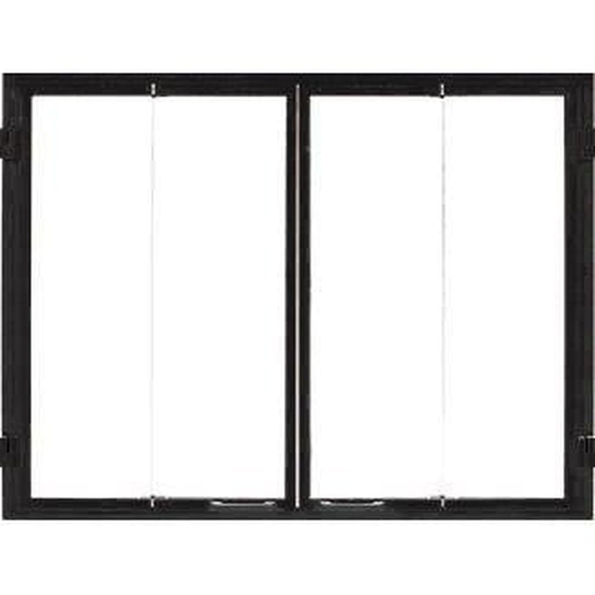 Majestic glass fireplace doors — representative design; size varies