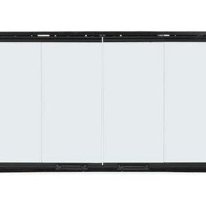 Majestic glass fireplace doors — representative design; size varies