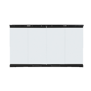 Majestic glass fireplace doors — representative design; size varies