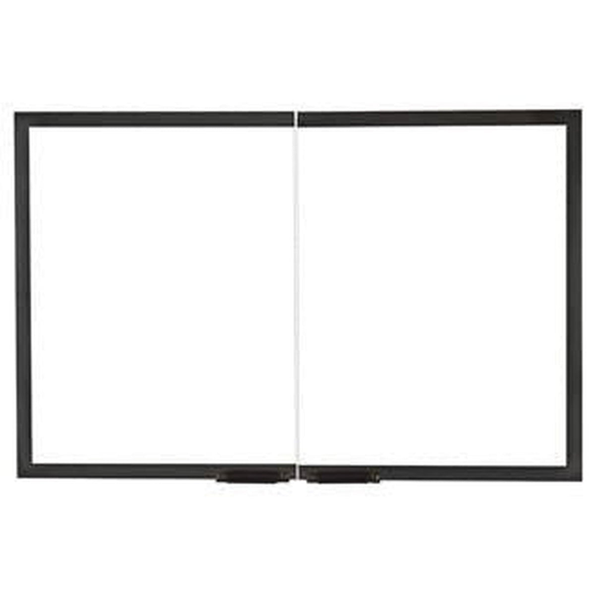 Majestic glass fireplace doors — representative design; size varies