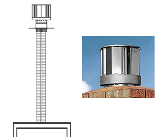 Majestic Gas Insert Direct Vent Liner & Termination Kits — LINK-DV30B reference image