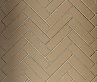 Majestic herringbone refractory panel — representative finish sample