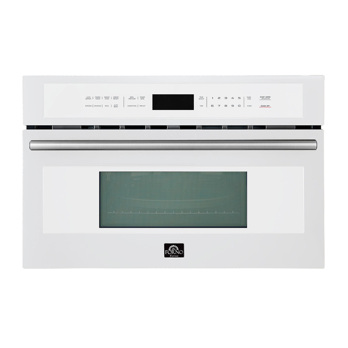 Forno Kitchen Appliance Package FBDL-025-02CAUS – Stainless Steel – microwaves FMWDR3093 30WHT V1 front SS Handle