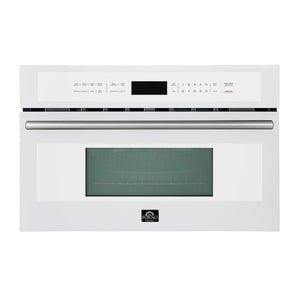 Forno Kitchen Appliance Package FBDL-025-02CAUS – Stainless Steel – microwaves FMWDR3093 30WHT V1 front SS Handle