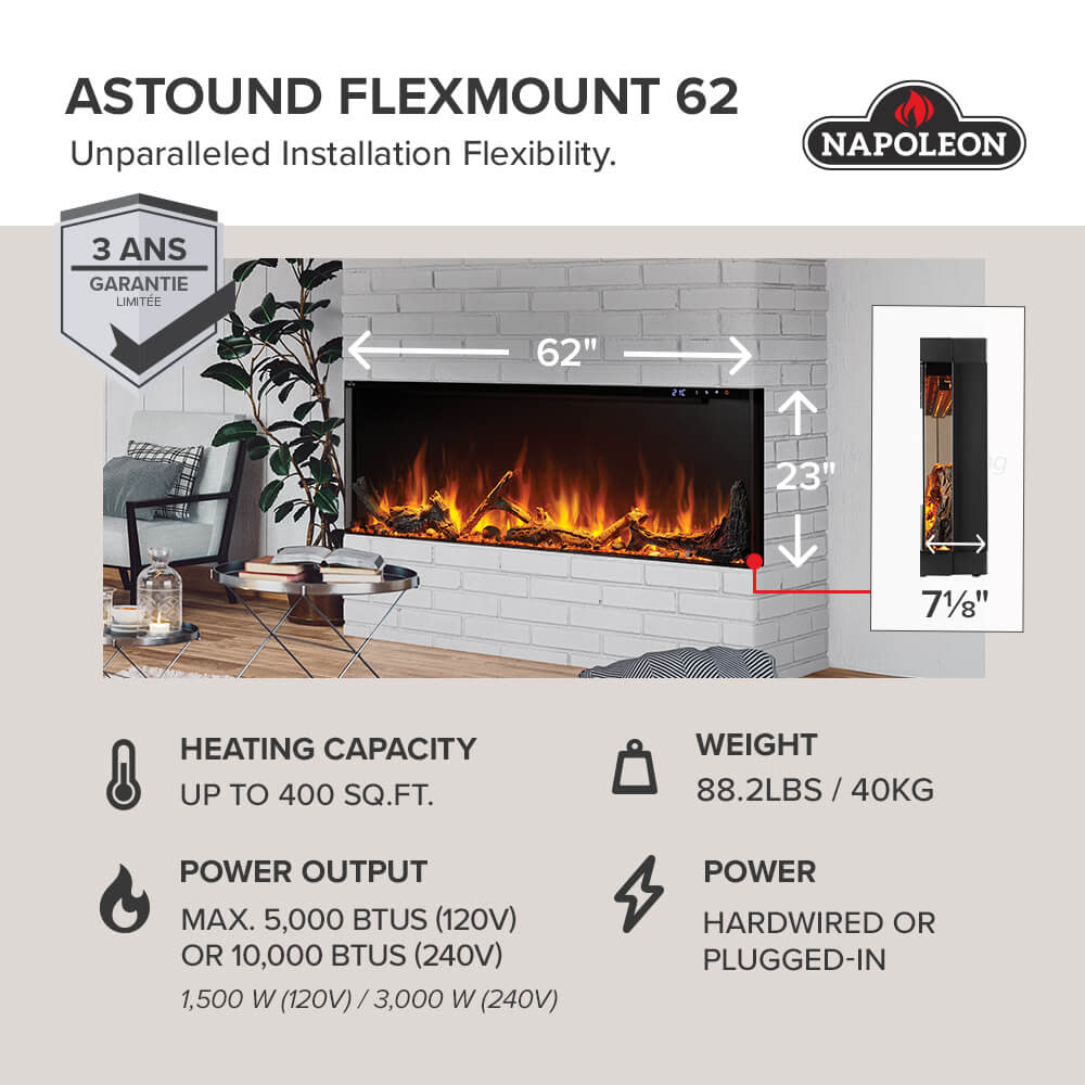 Napoleon Astound 62 FlexMount NEFL62AB feature overview