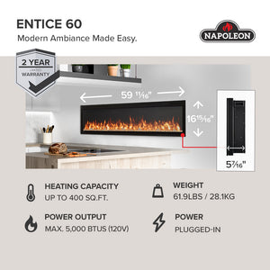 Napoleon Entice 60 60-inch feature overview