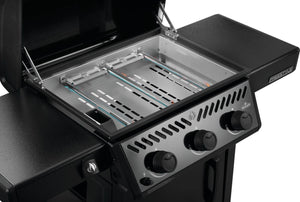 Napoleon Freestyle 24 gas griddle — Three burners beneath removed cooktop