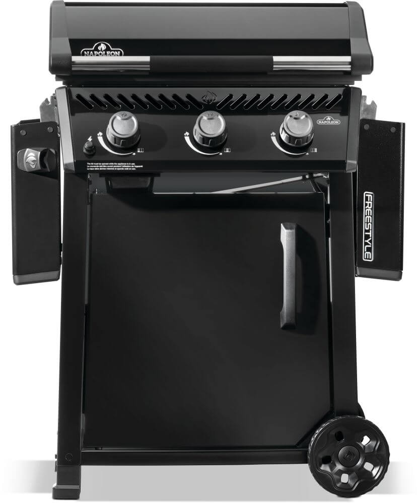 Napoleon Freestyle 24 gas griddle — Side shelves folded down