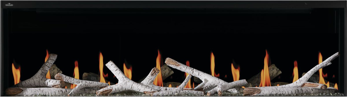 Napoleon Luminex 65 with optional black crystals and birch logs, sold separately
