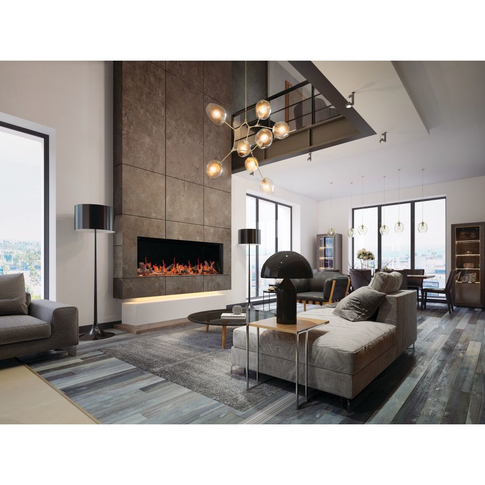 Napoleon Luminex single-sided recessed living-room installation