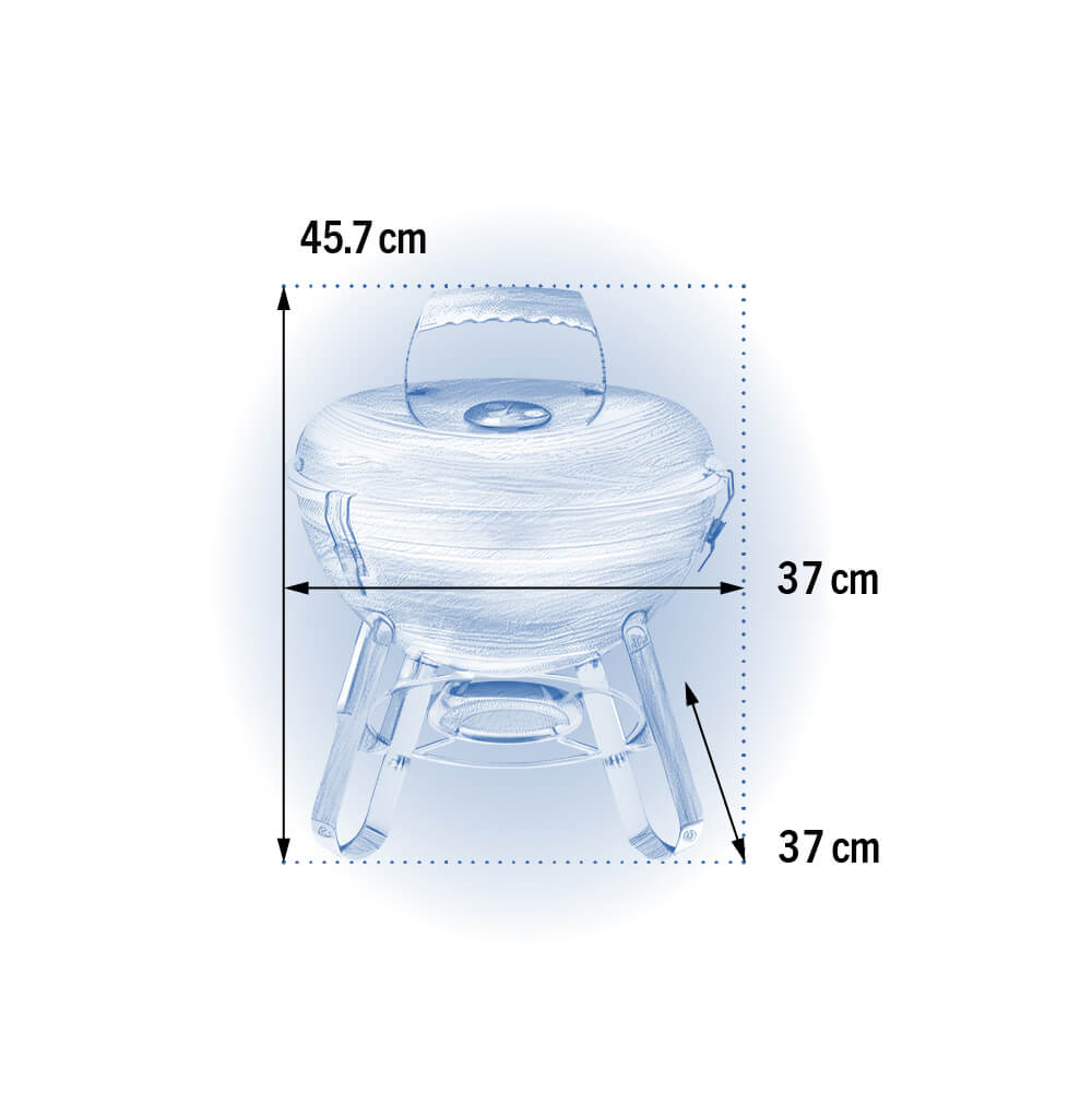 Napoleon NK14K-LEG-3 black charcoal grill – manufacturer product view 2