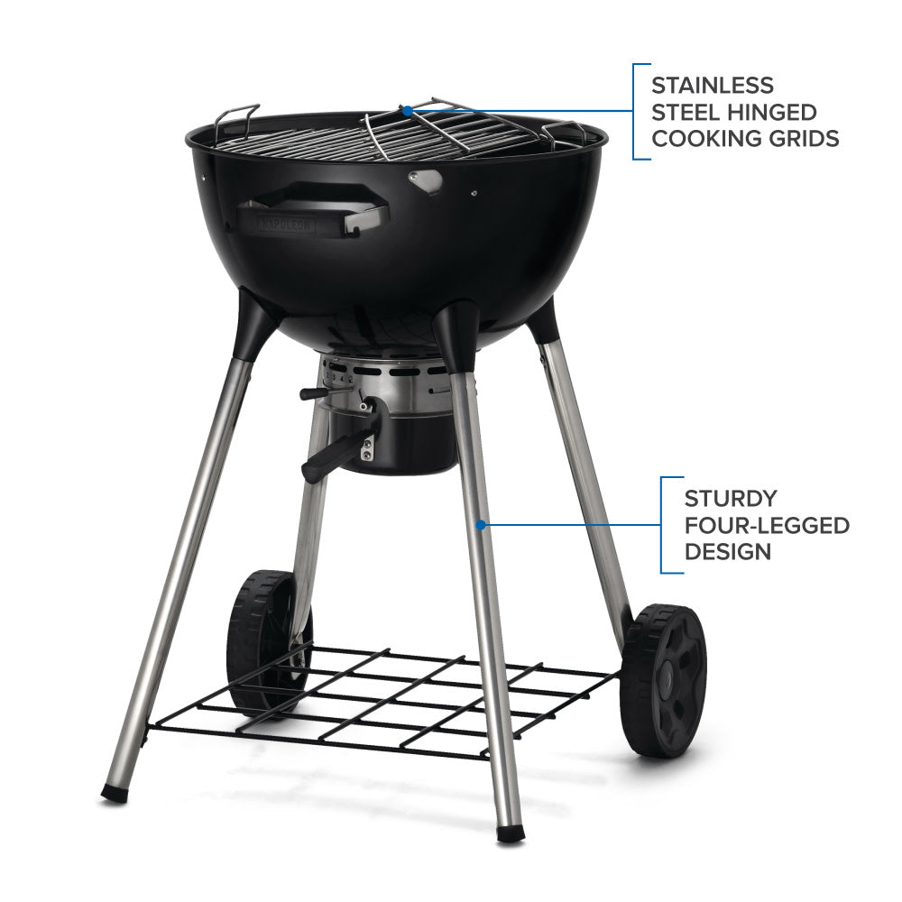 Napoleon NK18K-LEG-3 black charcoal grill – manufacturer product view 5